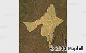 Satellite Map of Peixe, darken