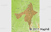 Satellite Map of Peixe, physical outside