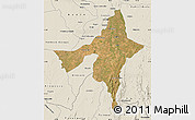 Satellite Map of Peixe, shaded relief outside