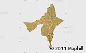 Satellite Map of Peixe, single color outside