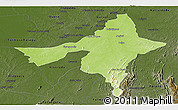 Physical Panoramic Map of Peixe, darken