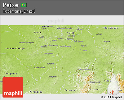 Physical Panoramic Map of Peixe
