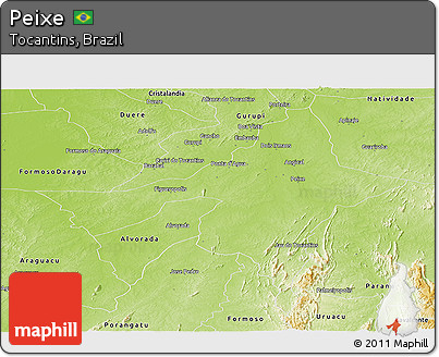 Physical Panoramic Map of Peixe