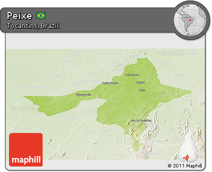 Physical Panoramic Map of Peixe, lighten