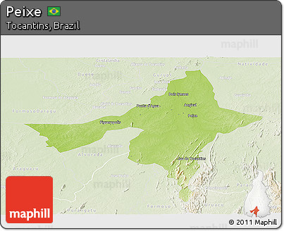 Physical Panoramic Map of Peixe, lighten