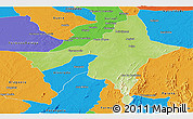 Physical Panoramic Map of Peixe, political outside