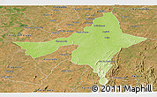 Physical Panoramic Map of Peixe, satellite outside