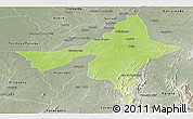 Physical Panoramic Map of Peixe, semi-desaturated