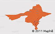 Political Panoramic Map of Peixe, cropped outside