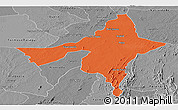 Political Panoramic Map of Peixe, desaturated