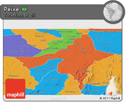 Political Panoramic Map of Peixe