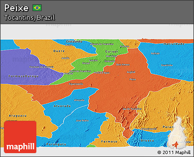 Political Panoramic Map of Peixe