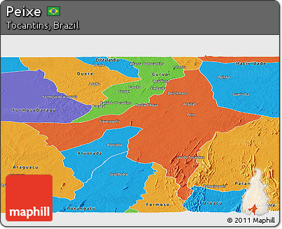 Political Panoramic Map of Peixe
