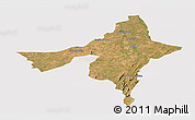 Satellite Panoramic Map of Peixe, cropped outside