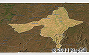 Satellite Panoramic Map of Peixe, darken