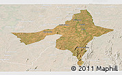Satellite Panoramic Map of Peixe, lighten