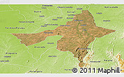 Satellite Panoramic Map of Peixe, physical outside