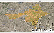 Satellite Panoramic Map of Peixe, semi-desaturated