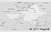 Silver Style Panoramic Map of Peixe