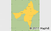 Savanna Style Simple Map of Peixe, single color outside