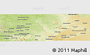 Physical Panoramic Map of Ponte Alta Dno