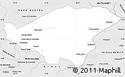 Silver Style Simple Map of Ponte Alta Dno