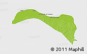 Physical 3D Map of S.Sebast.D'toca, single color outside