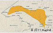 Political 3D Map of S.Sebast.D'toca, shaded relief outside
