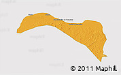 Political 3D Map of S.Sebast.D'toca, single color outside