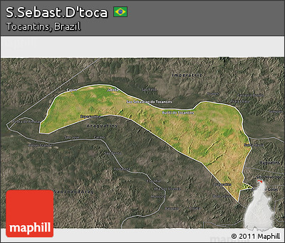 Satellite 3D Map of S.Sebast.D'toca, darken, semi-desaturated