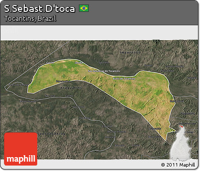 Satellite 3D Map of S.Sebast.D'toca, darken, semi-desaturated
