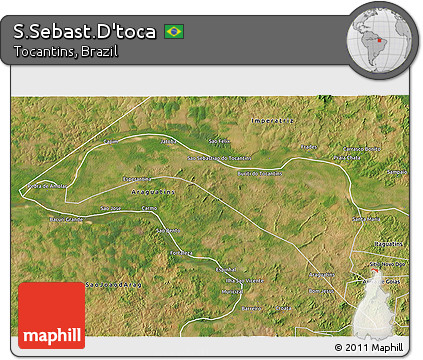 Satellite 3D Map of S.Sebast.D'toca