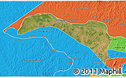 Satellite 3D Map of S.Sebast.D'toca, political outside