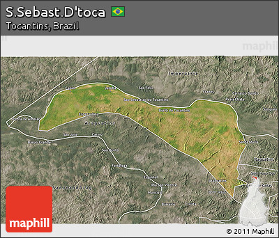 Satellite 3D Map of S.Sebast.D'toca, semi-desaturated