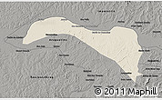 Shaded Relief 3D Map of S.Sebast.D'toca, darken, semi-desaturated