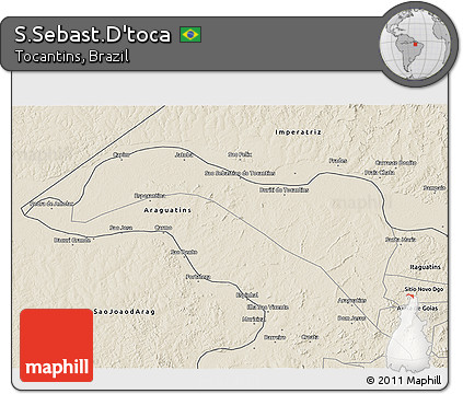 Shaded Relief 3D Map of S.Sebast.D'toca