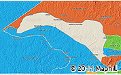 Shaded Relief 3D Map of S.Sebast.D'toca, political outside