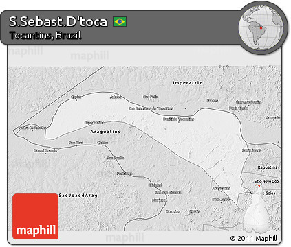 Silver Style 3D Map of S.Sebast.D'toca