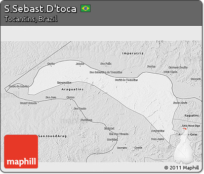 Silver Style 3D Map of S.Sebast.D'toca