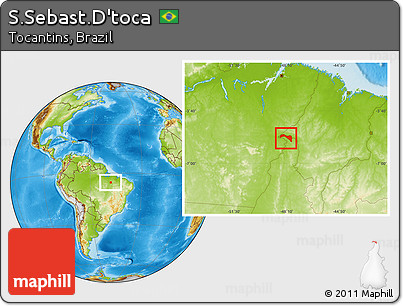 Physical Location Map of S.Sebast.D'toca
