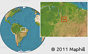 Satellite Location Map of S.Sebast.D'toca