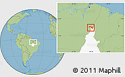 Savanna Style Location Map of S.Sebast.D'toca, highlighted parent region