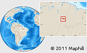 Shaded Relief Location Map of S.Sebast.D'toca