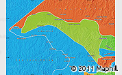 Physical Map of S.Sebast.D'toca, political outside