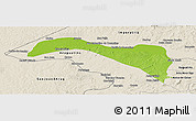 Physical Panoramic Map of S.Sebast.D'toca, shaded relief outside