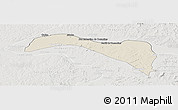 Shaded Relief Panoramic Map of S.Sebast.D'toca, lighten, semi-desaturated