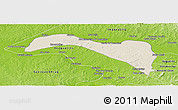 Shaded Relief Panoramic Map of S.Sebast.D'toca, physical outside