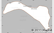 Gray Simple Map of S.Sebast.D'toca, cropped outside