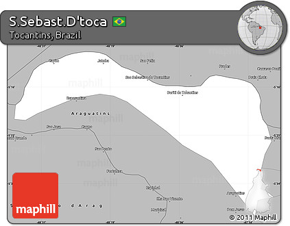 Gray Simple Map of S.Sebast.D'toca