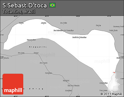 Gray Simple Map of S.Sebast.D'toca